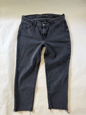 Women’s Black Ankle Jeans - Classic High-Rise Straight: 14